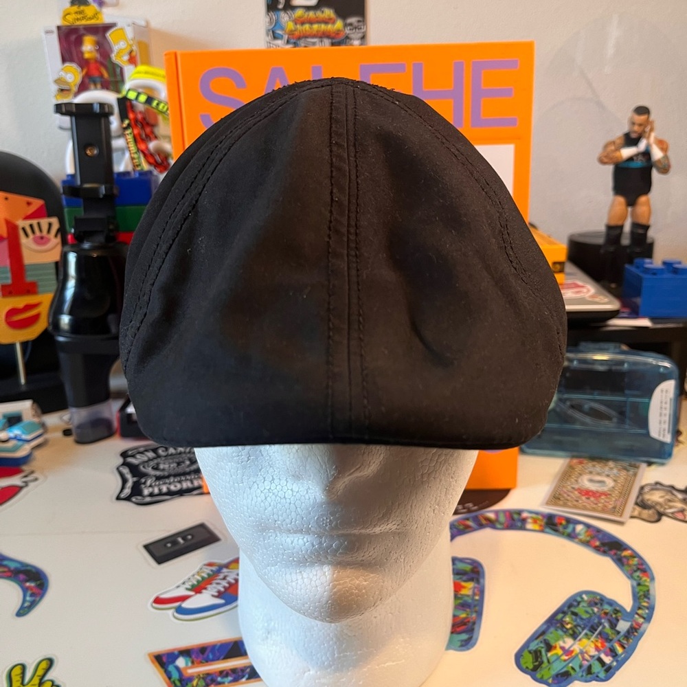 London Fog Men's Classic Black Newsboy Cap